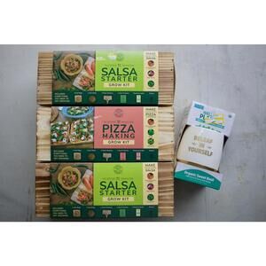 Master Gardener Salsa and Pizza Making Grow Kits with Organic Sweet Basil Plant